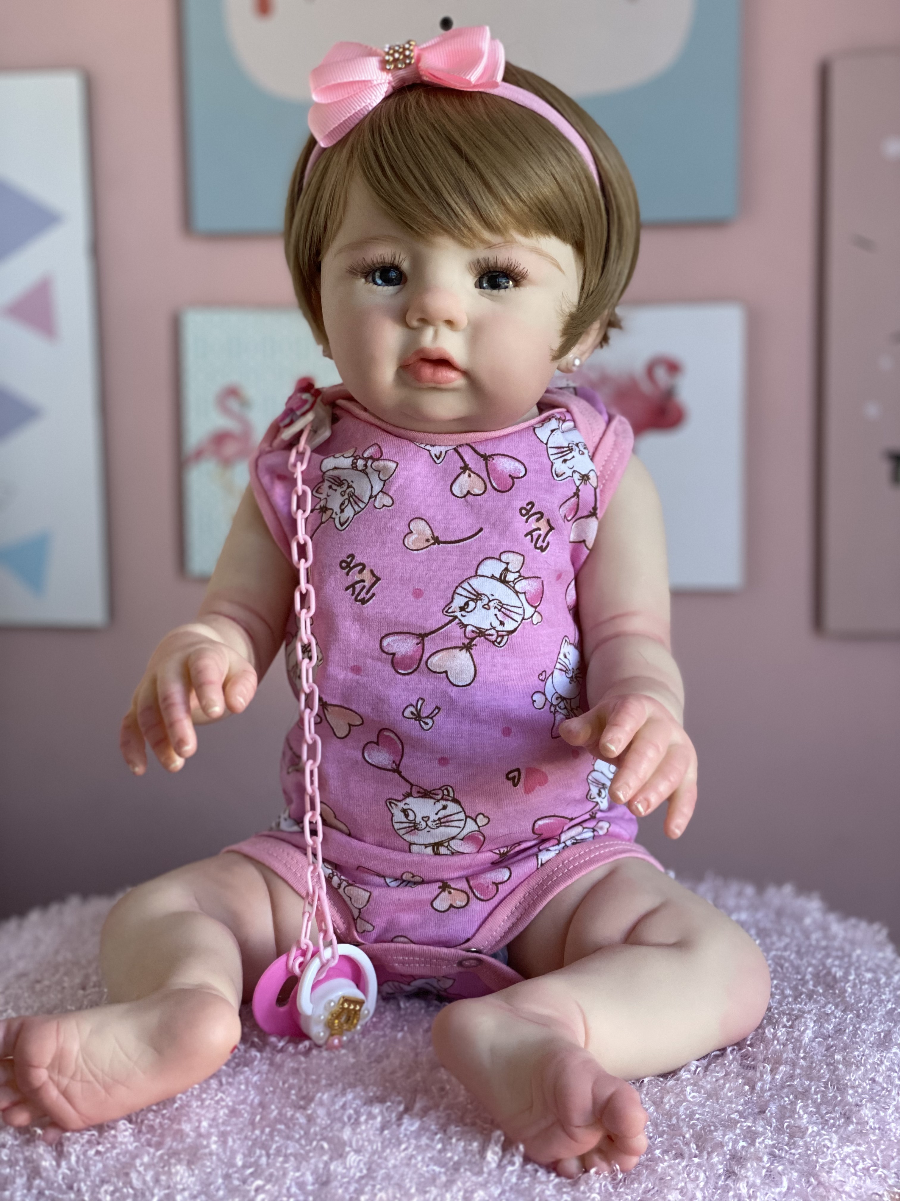 Boneca Bebê Reborn Realista Silicone Menina