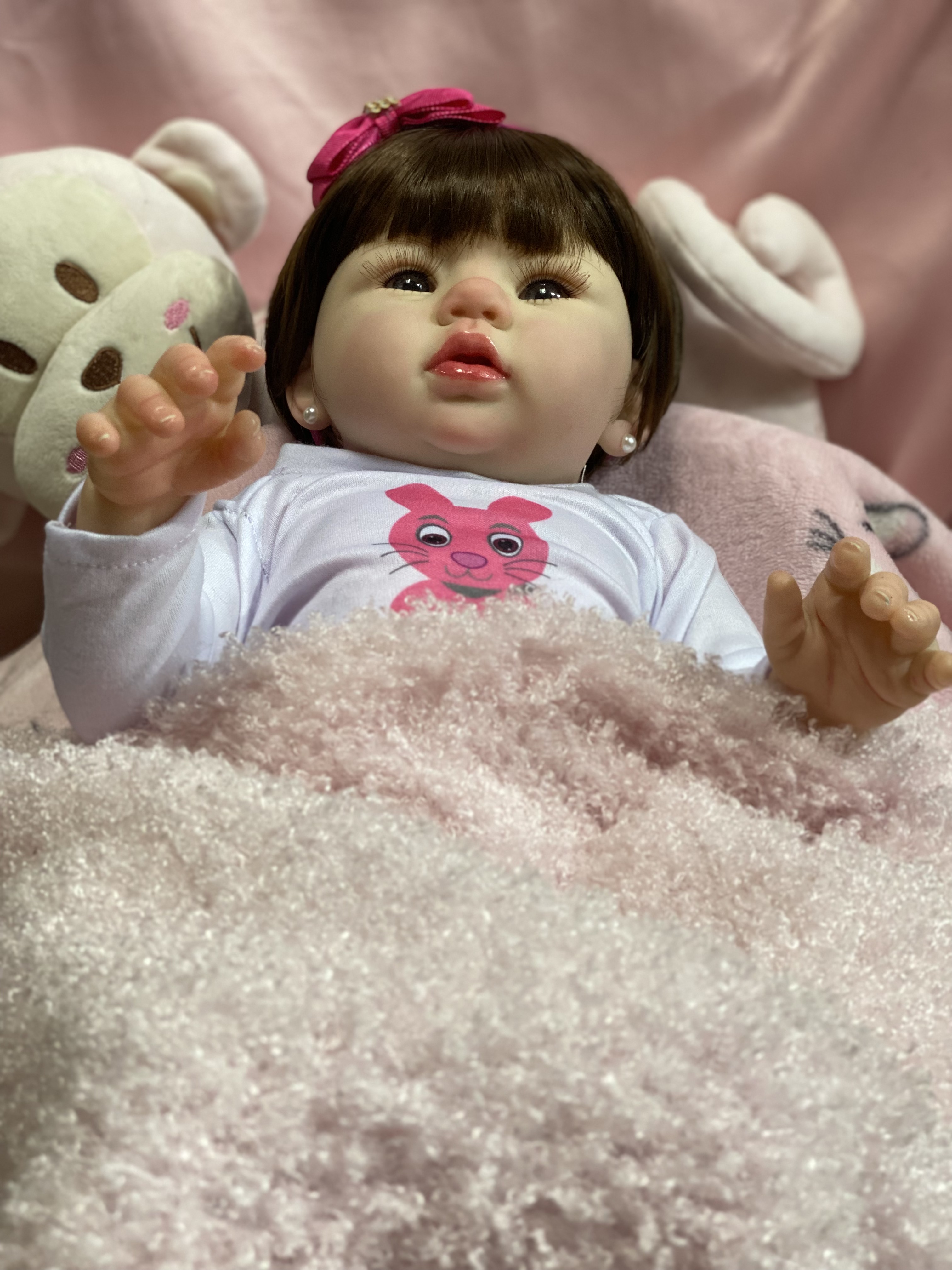 Bebê Reborn PANDINHA - corpo todo em silicone a prova dágua. Entrega  IMEDIATA, Bebês Meninas